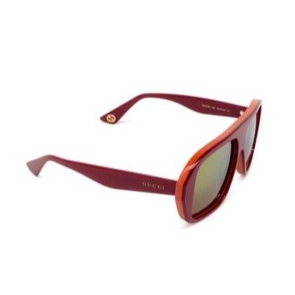 NEW GUCCI SUNGLASSES RED ORANGE YELLOW MEN EYEWEAR GUCCI - Picture 3 of 4
